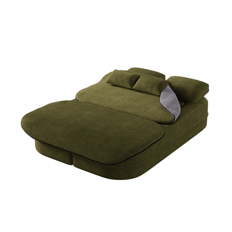 2 In 1 Foldable Sofa Bed With Multi Functional Blanket, Floor Lounge Sofa by HouseOfZazla