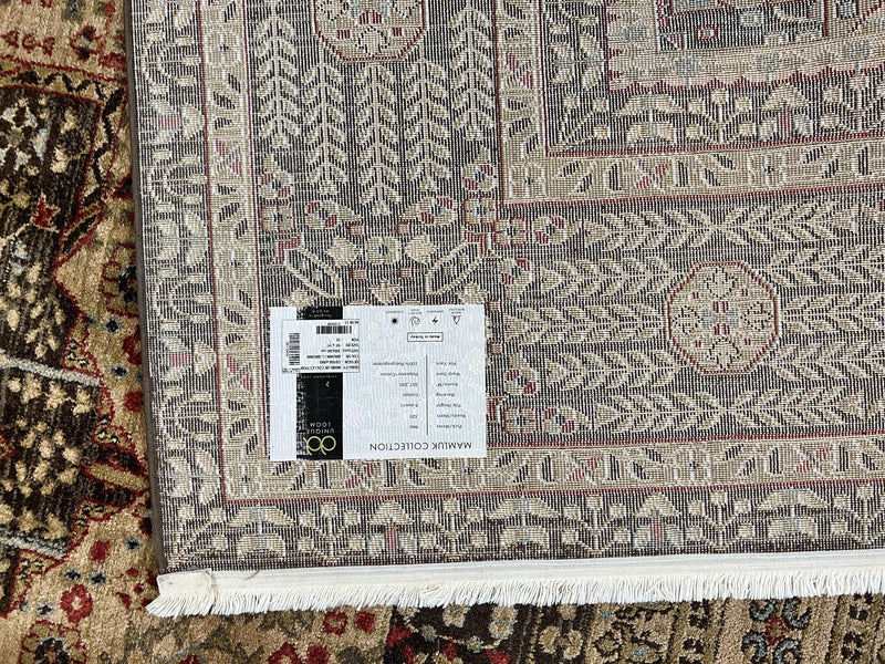 Room Sized Oriental Rug 10x11, Power Loomed Carpet, Tan Brown, Unique Loom by Jewel Rugs