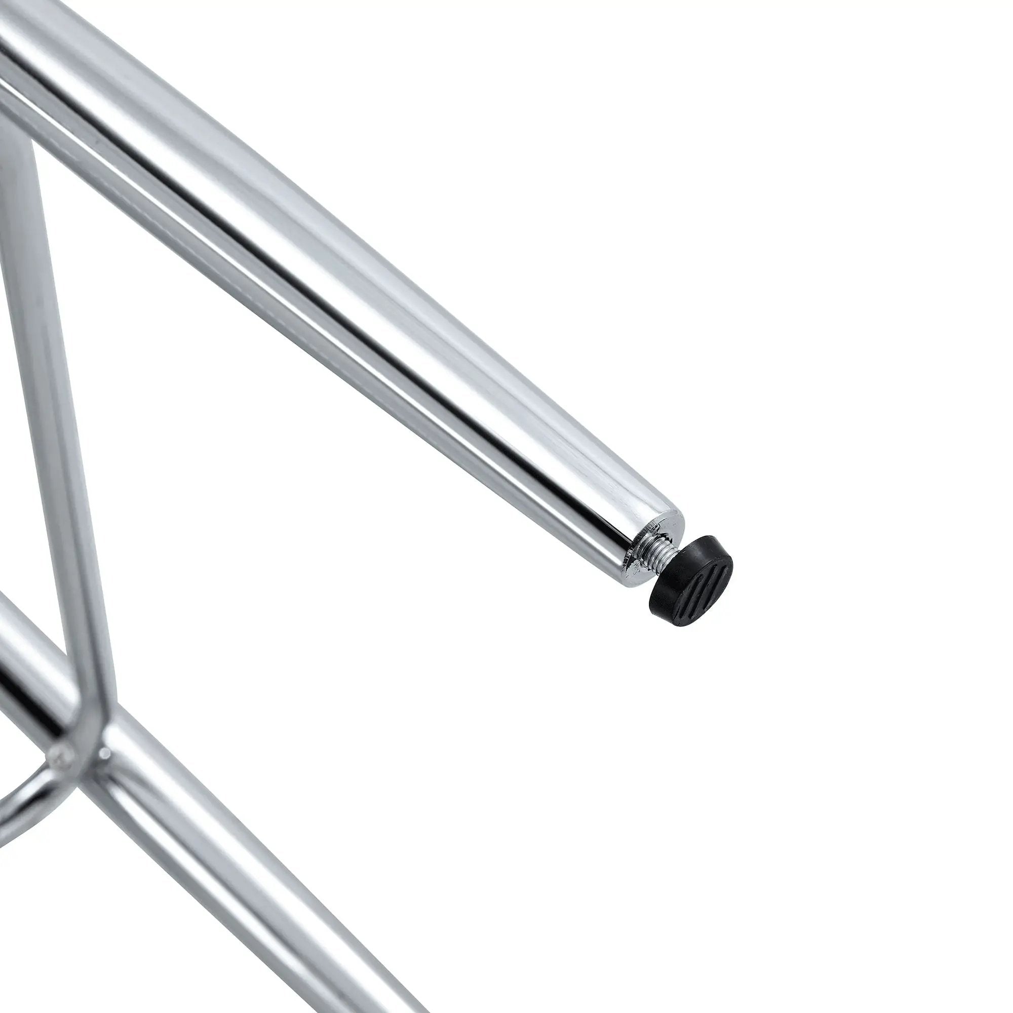 Modern Bar Chair Set Streamlined Backrest Metal Legs 2 Pieces - Black / Silver by Unique Piece Furniture