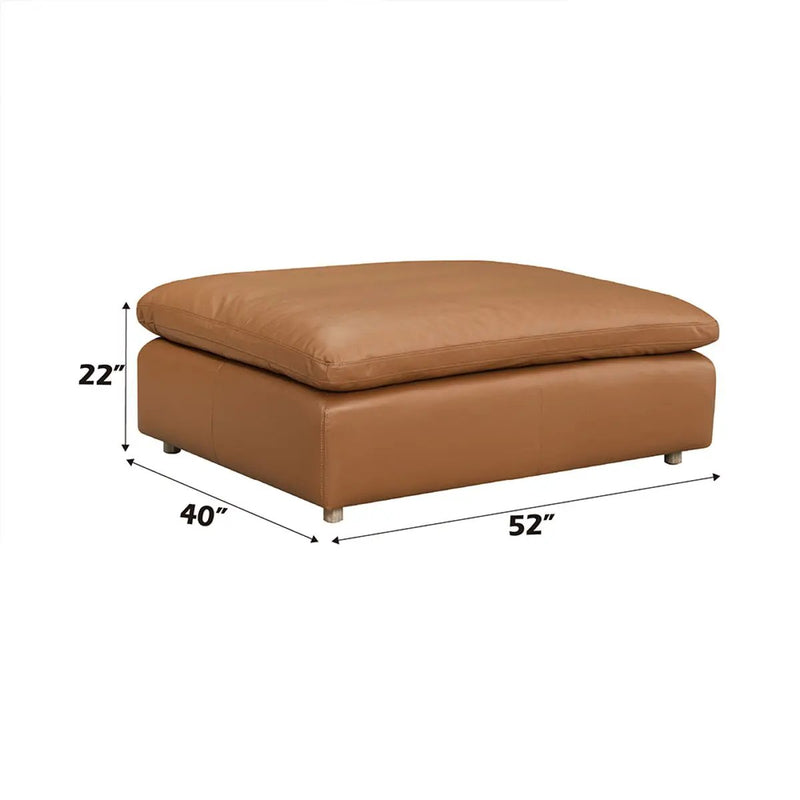 Brighton - Ottoman - Brown Top Grain Leather by Unique Piece Furniture