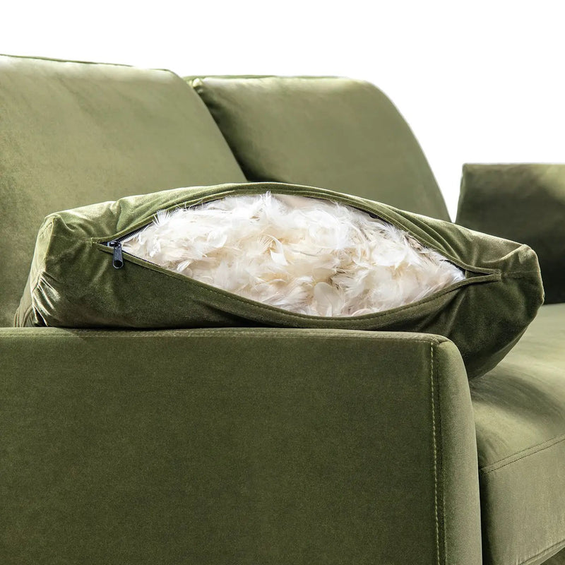 Pasadena - Wide Modern Farmhouse Accent Arm Chair - Olive Green by HouseOfZazla