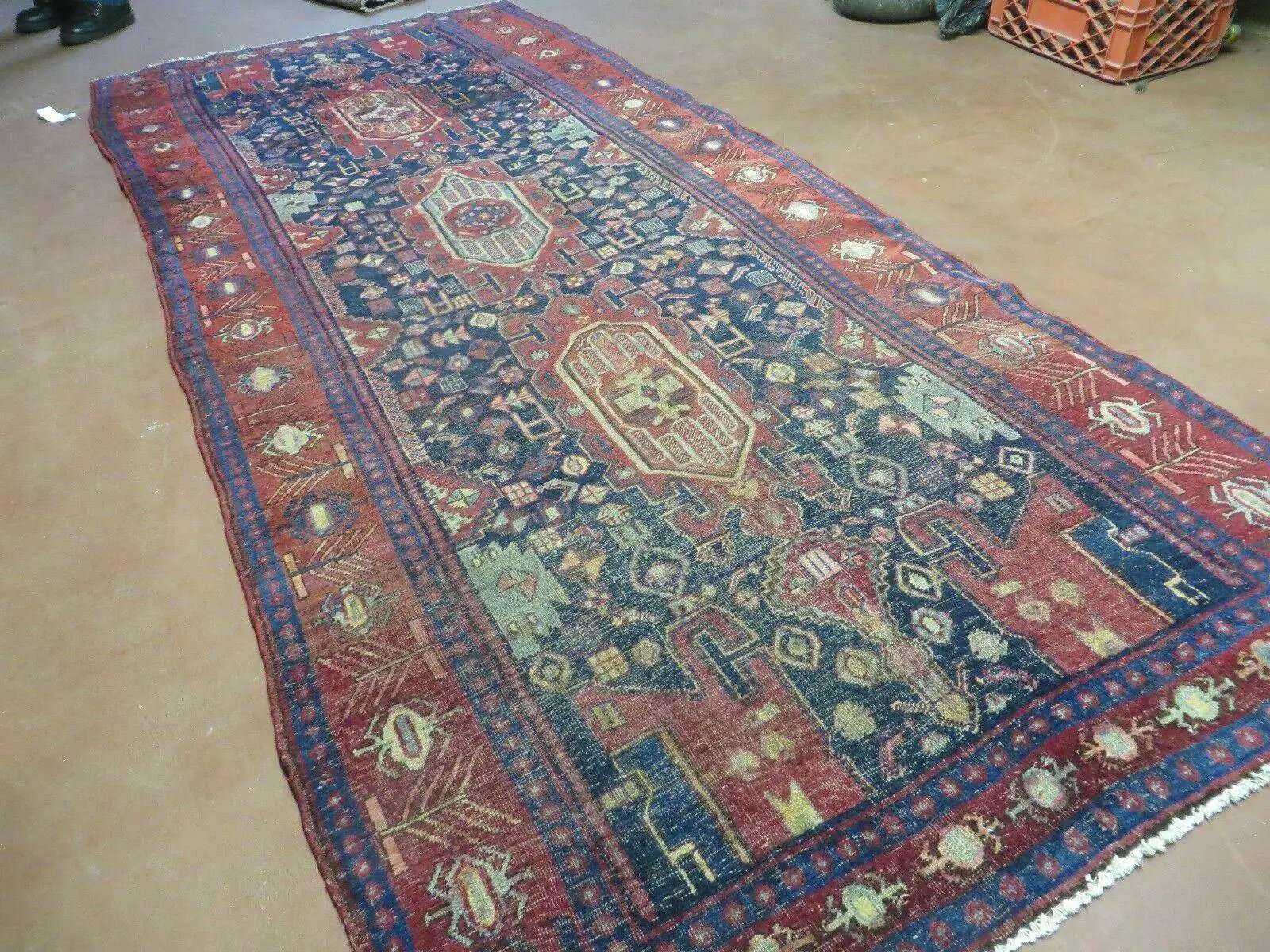 4' X 10' Antique Handmade Turkish Floral Tribal Oriental Wool Rug #627 by Jewel Rugs