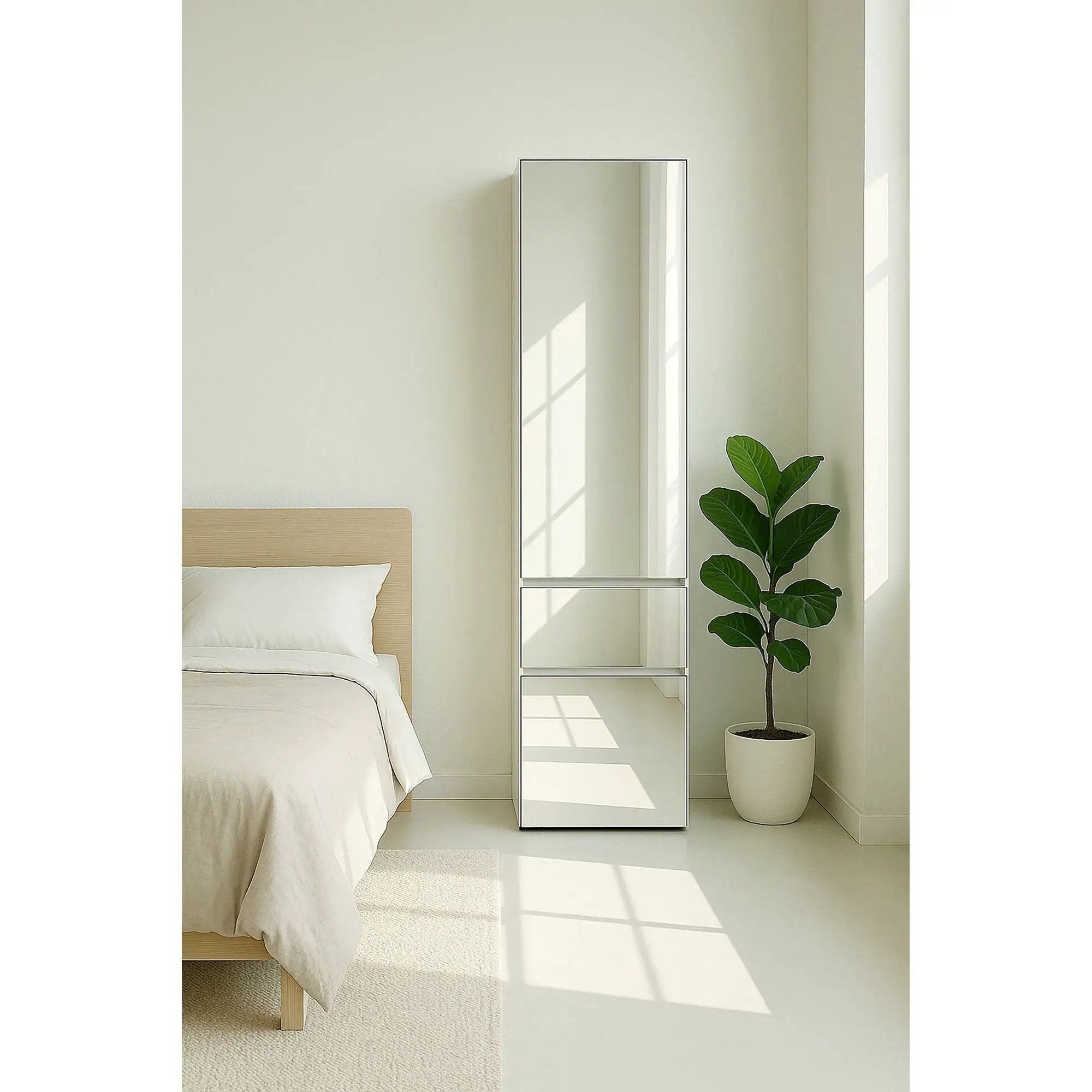 Elise - Modular Closet System & Mirror - White by HouseOfZazla