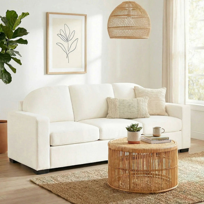 Modern 3 Seater Sofa With Curved Backrest by HouseOfZazla