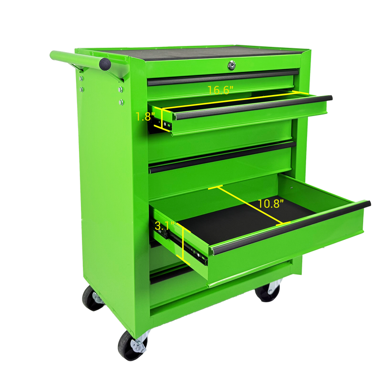 Rolling Metal Tool Chest with 7 Drawers, 20" Steel Organizer by HouseOfZazla