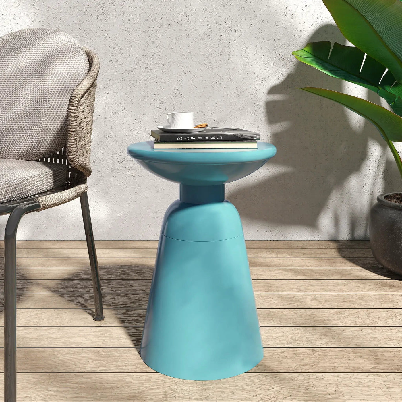 Outdoor Modern Metal End Large Table by HouseOfZazla