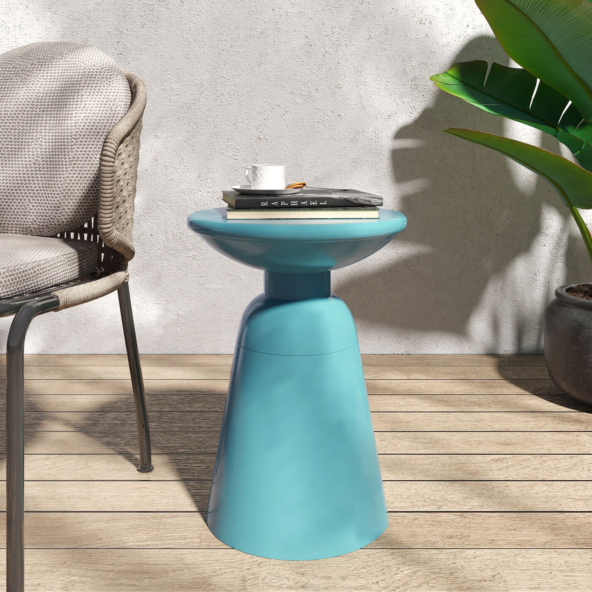 Outdoor Modern Metal End Large Table by HouseOfZazla
