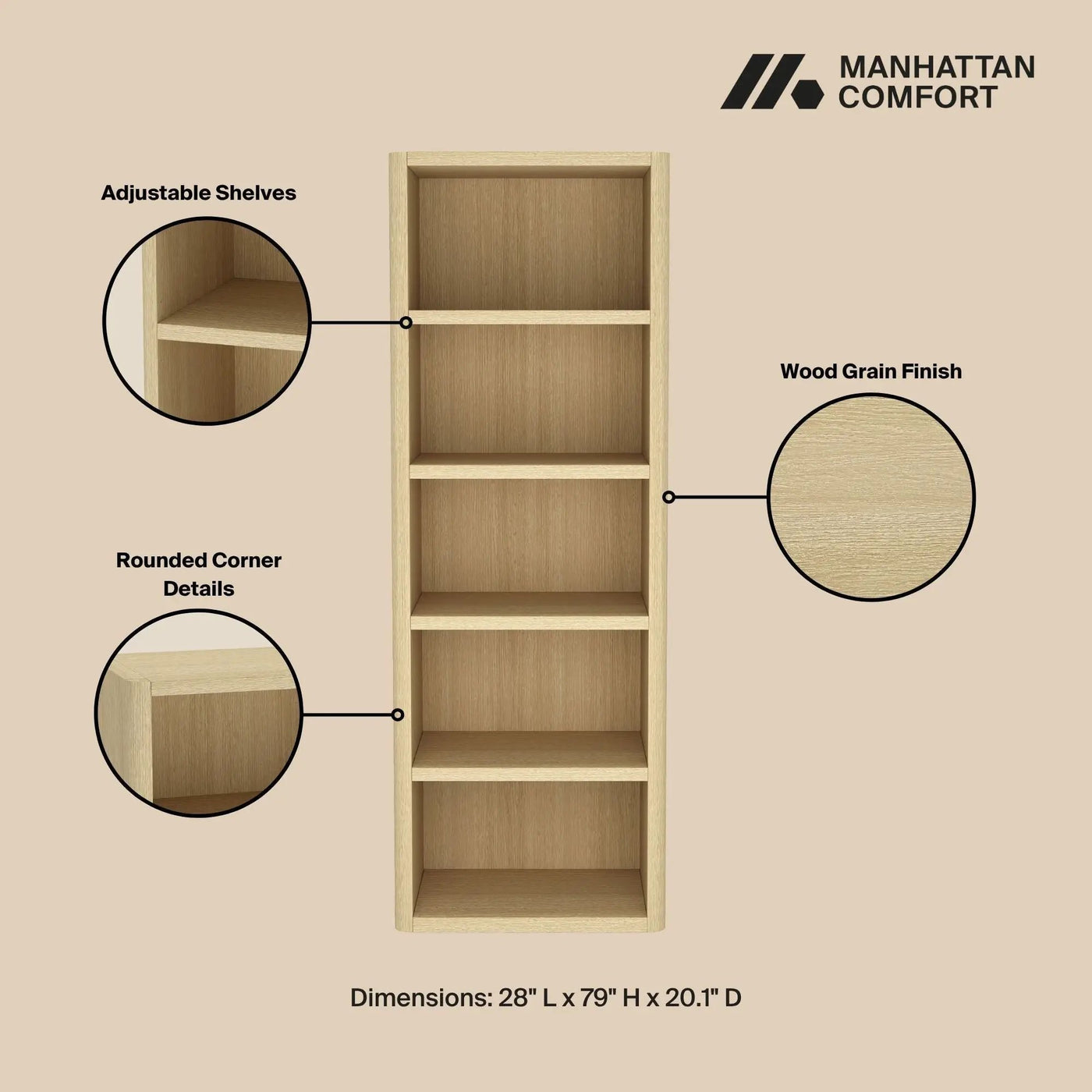 Rivington - Open Bookcase by HouseOfZazla