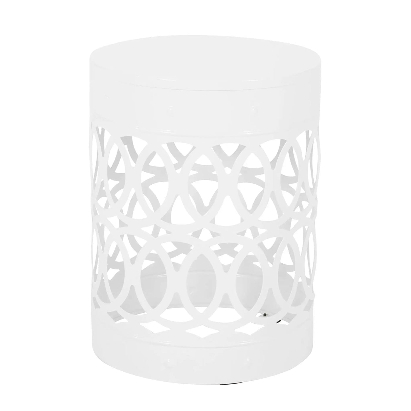 Outdoor Metal Large End Table, Modern Design