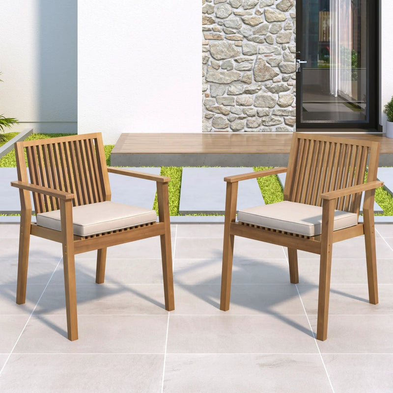 Patio Dining Chair, Comfortable Waterproof Seating (Set of 2) by HouseOfZazla