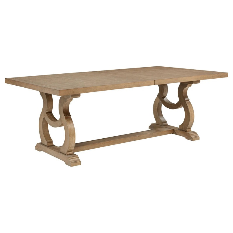 Brockway 104-inch Extension Leaf Dining Table Barley Brown by Unique Piece Furniture