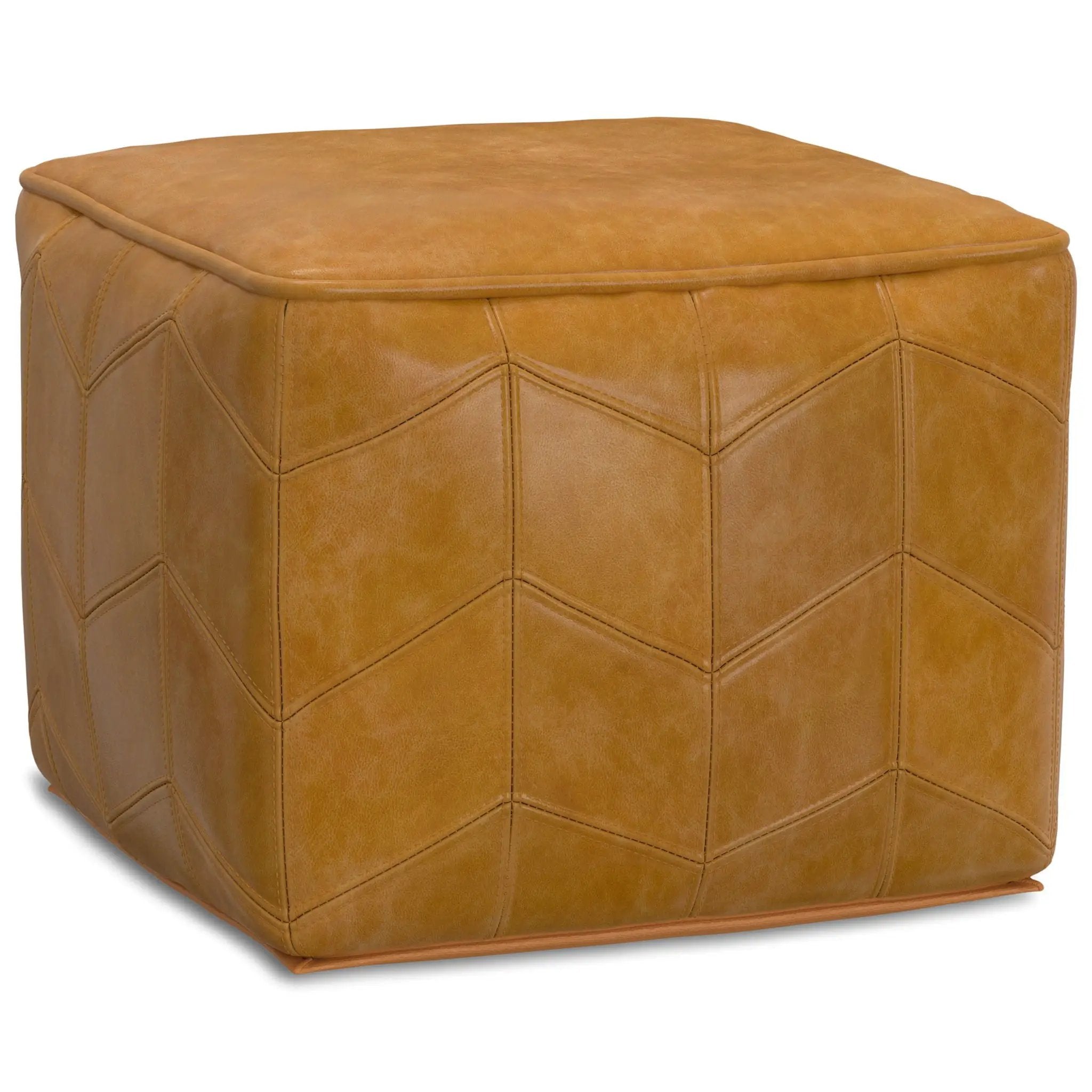 Morden - Square Pouf - Brown by Unique Piece Furniture