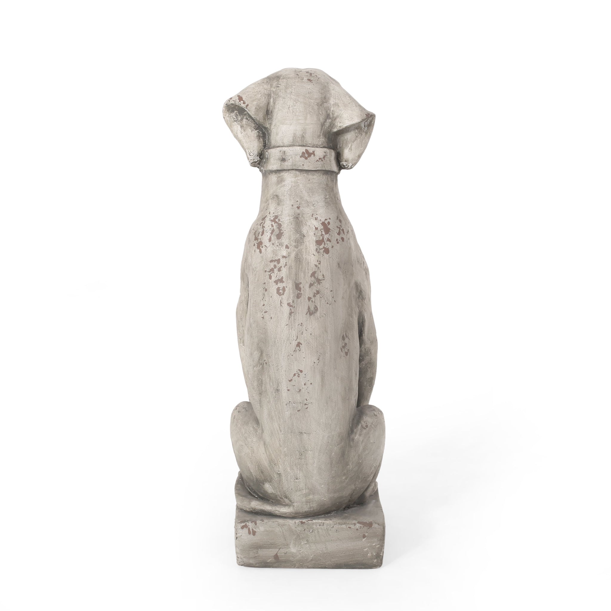 MGO Outdoor Dog Statue, Antique White by HouseOfZazla