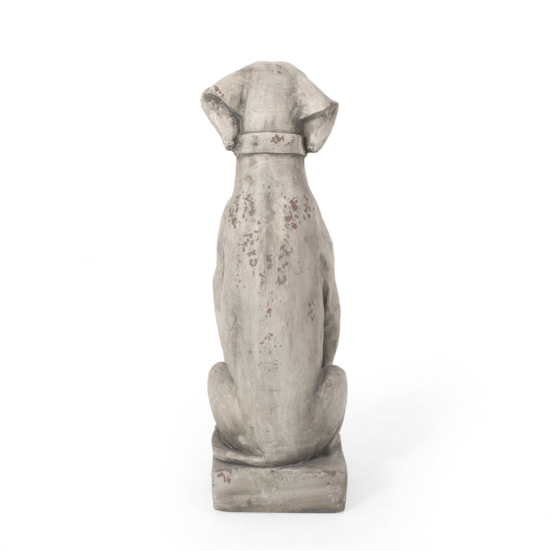 MGO Outdoor Dog Statue, Antique White by HouseOfZazla