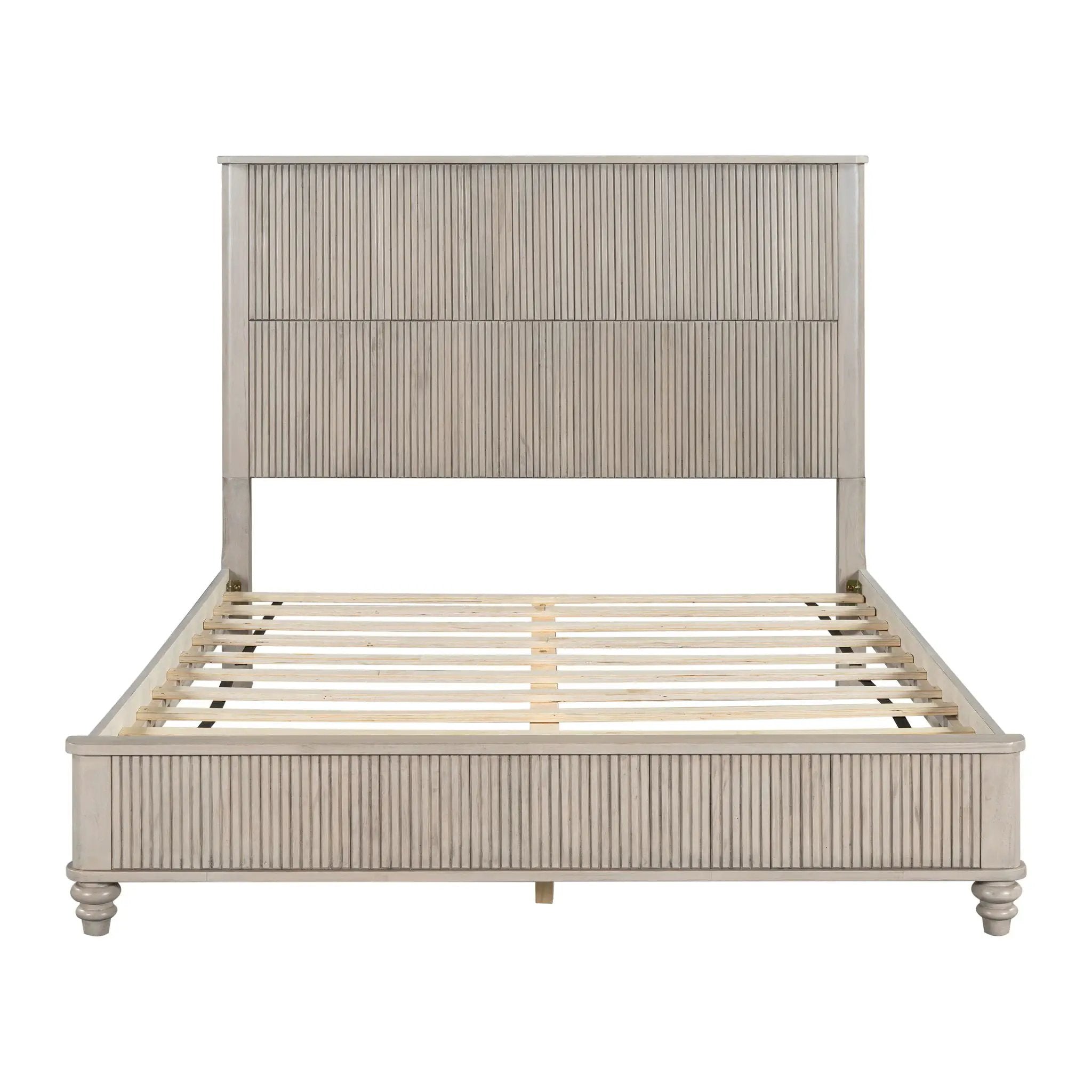 Platform Bed Frame & Tall Headboard by HouseOfZazla