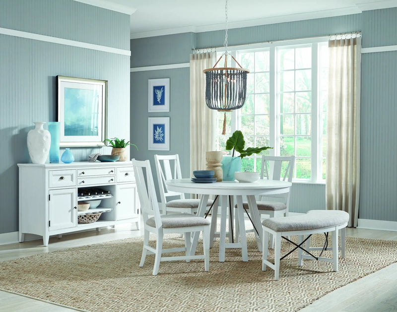 Heron Cove - Round Dining Table - Chalk White by Unique Piece Furniture