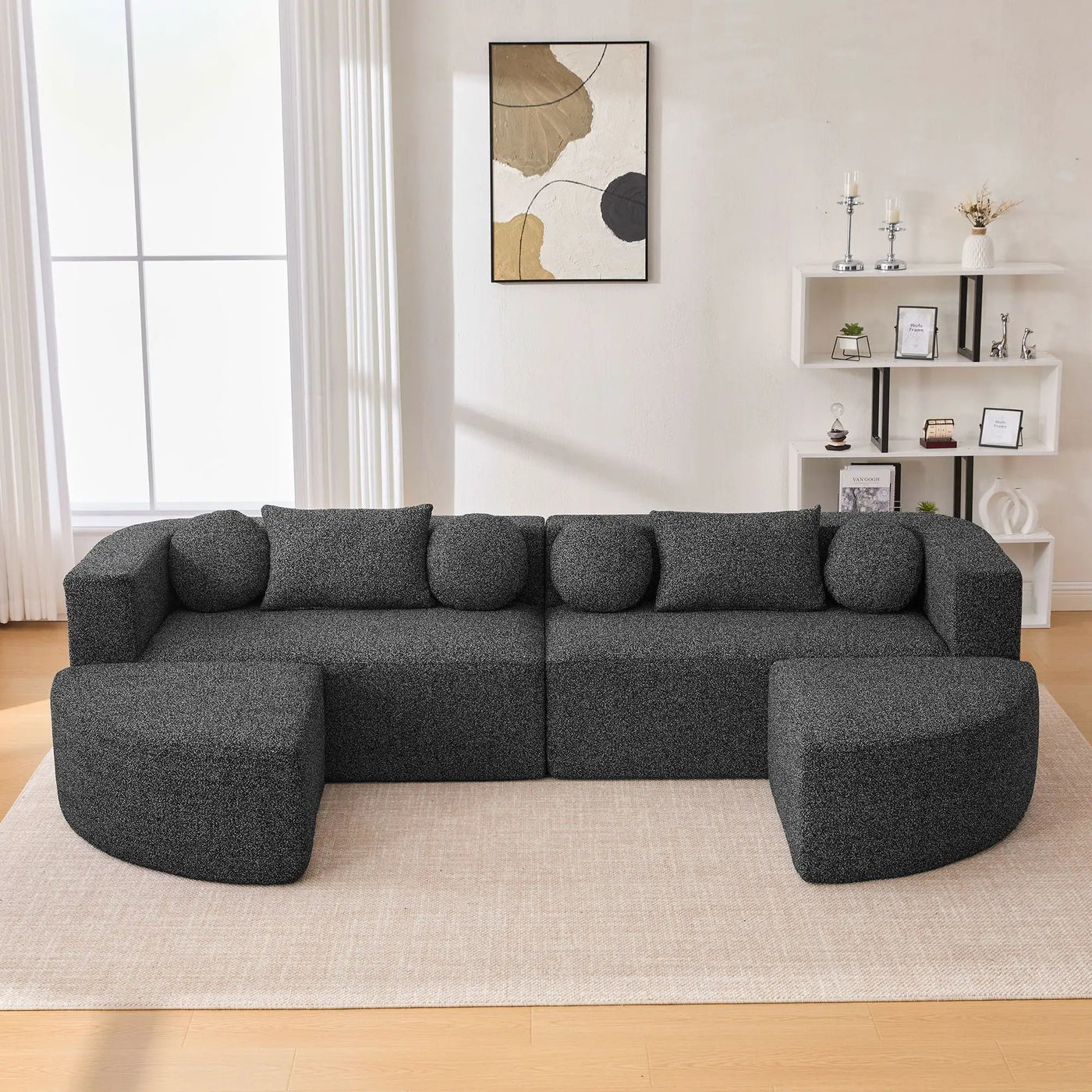 Boneless - Couch Modular Sectional Sofa With Deep Seating And Curved Design by Unique Piece Furniture