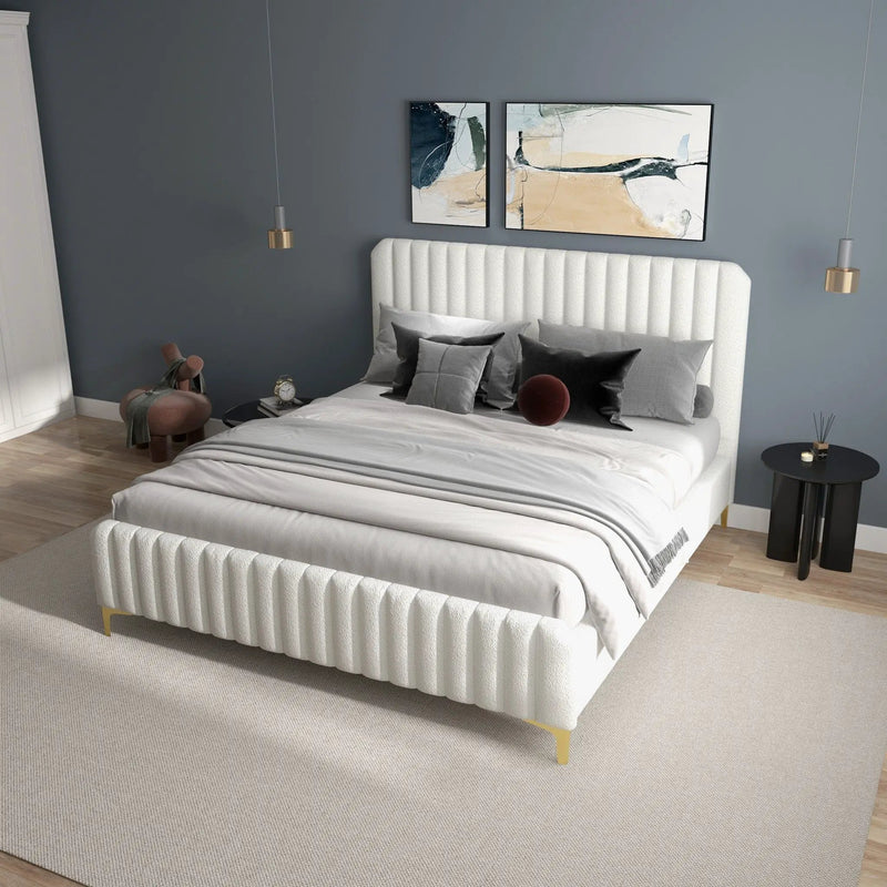 Valery - Upholstered Platform Bed by HouseOfZazla