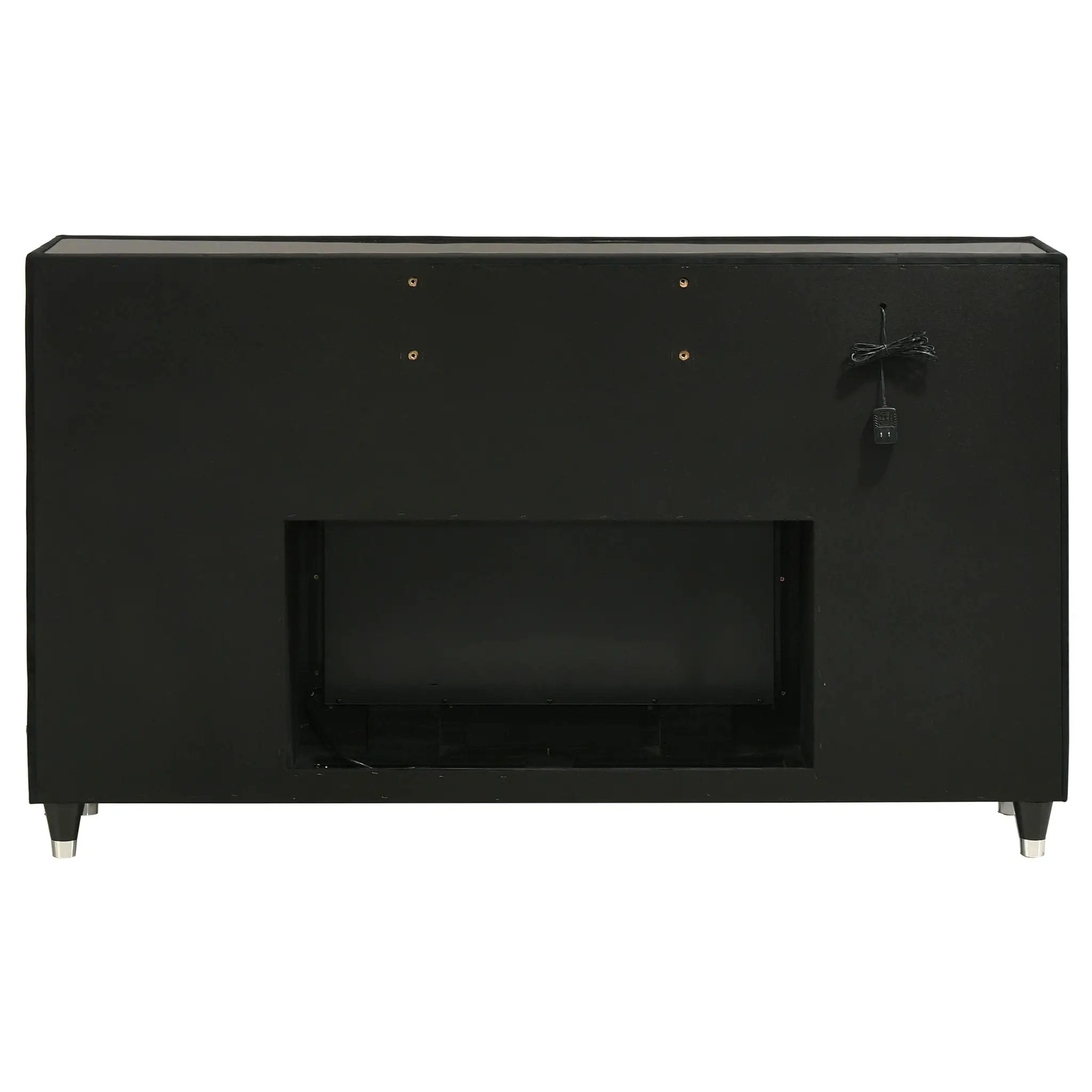 Lorient 8-drawer LED Bedroom Flame Box Dresser Black by Unique Piece Furniture