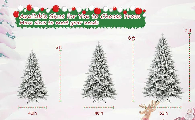 5ft Flocked Christmas Tree with 768 Tips by HouseOfZazla