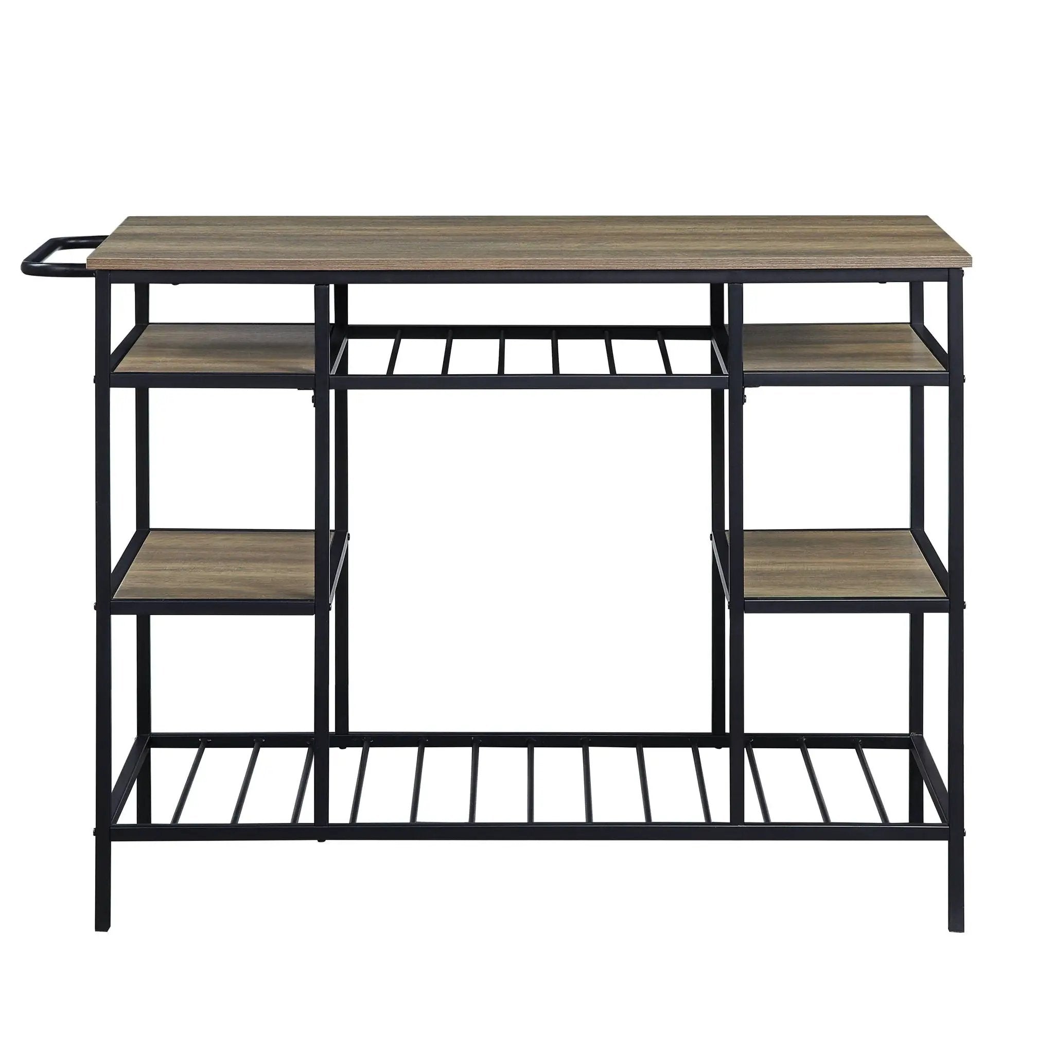 Lona - Kitchen Island - Rustic Oak / Black by HouseOfZazla