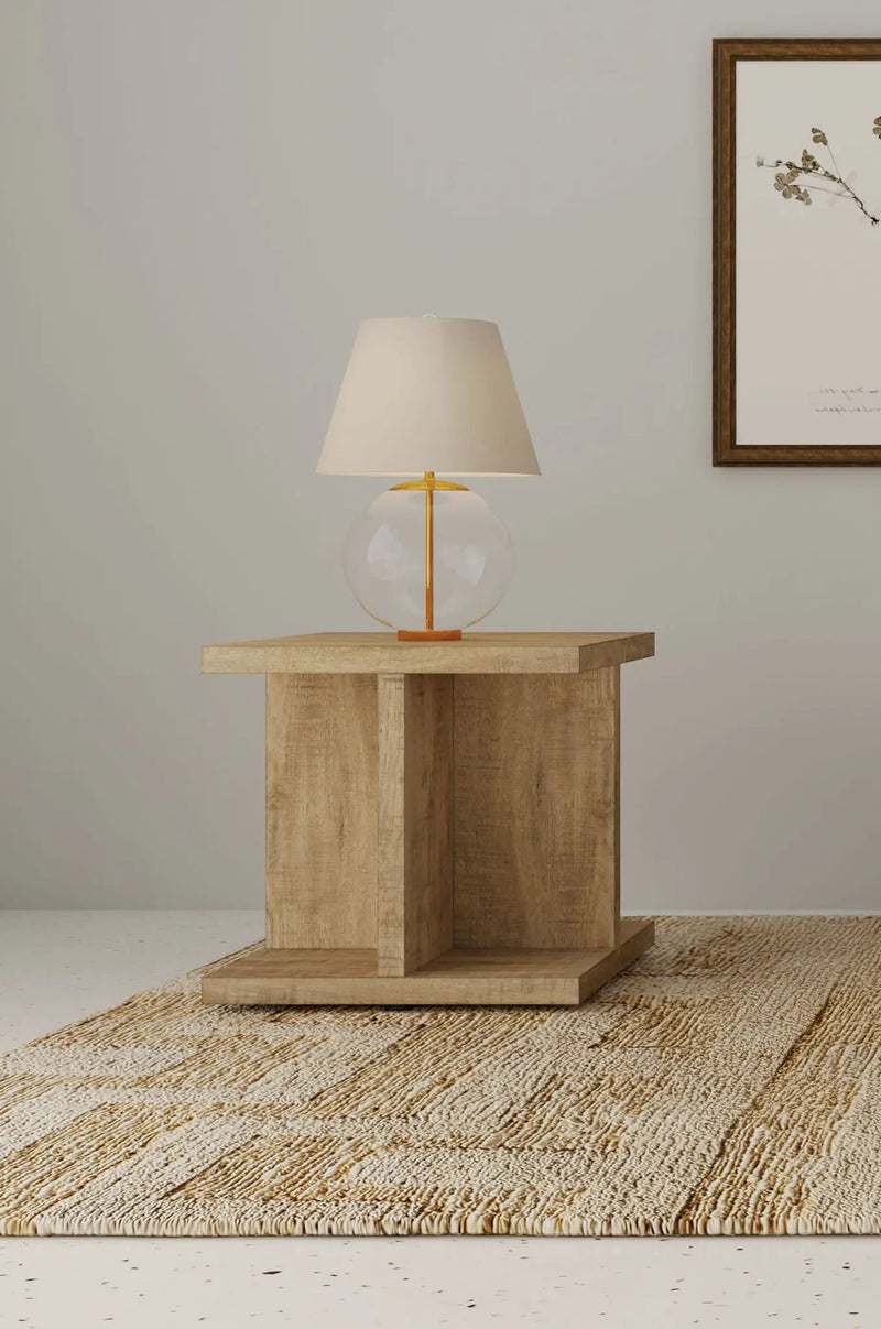 Cortona Square Engineered Wood End Side Table Mango by Unique Piece Furniture