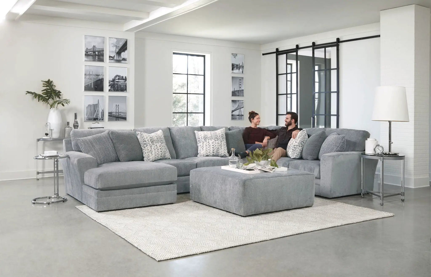 Glacier - Sectional With Cocktail Ottoman by Unique Piece Furniture