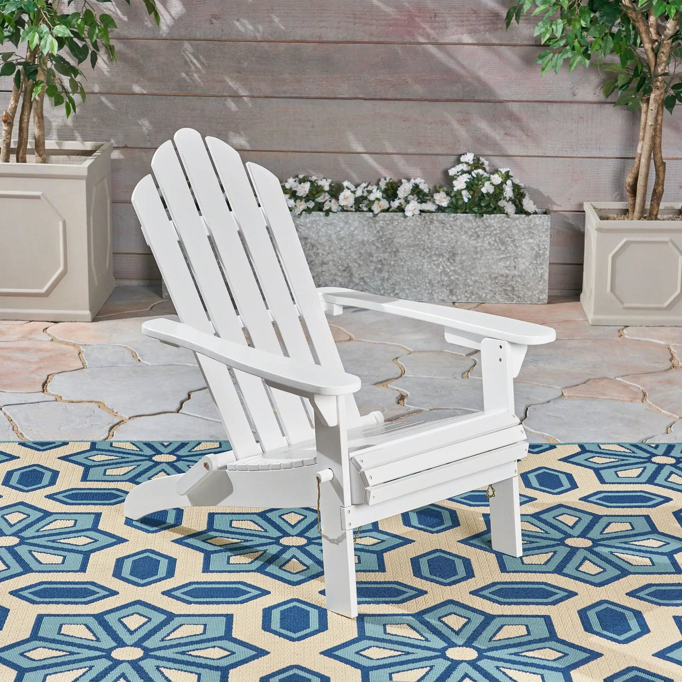 Aurascape Outdoor Acacia Wood Foldable Adirondack Chair by HouseOfZazla