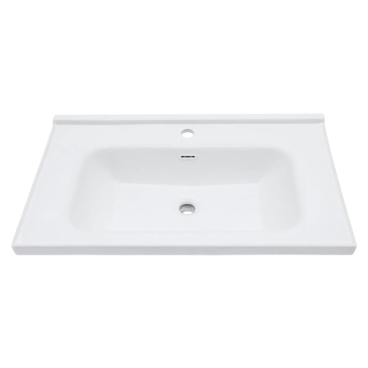 Modern Rectangular Vanity Top With Overflow For Bathroom by HouseOfZazla