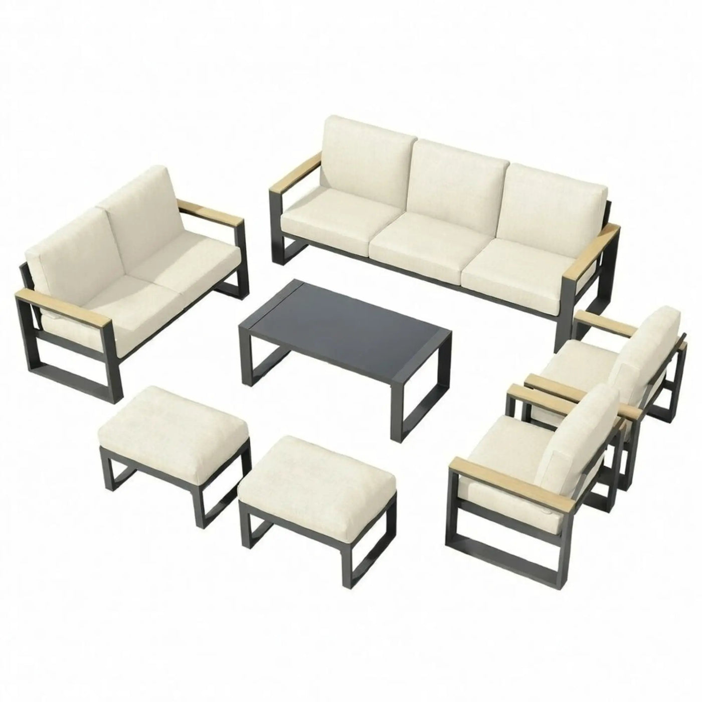 Modern Outdoor Sofa Set With Coffee Table by HouseOfZazla