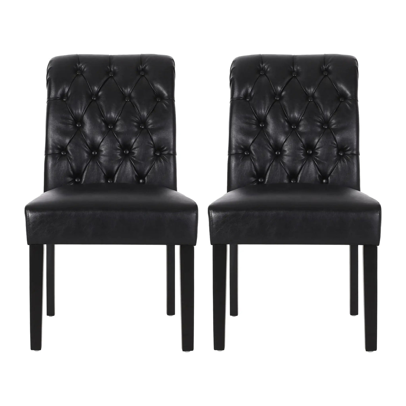 Broxton Tuft Dining Rolltop Chairs With Button Tufted Backrest (Set of 2) by HouseOfZazla