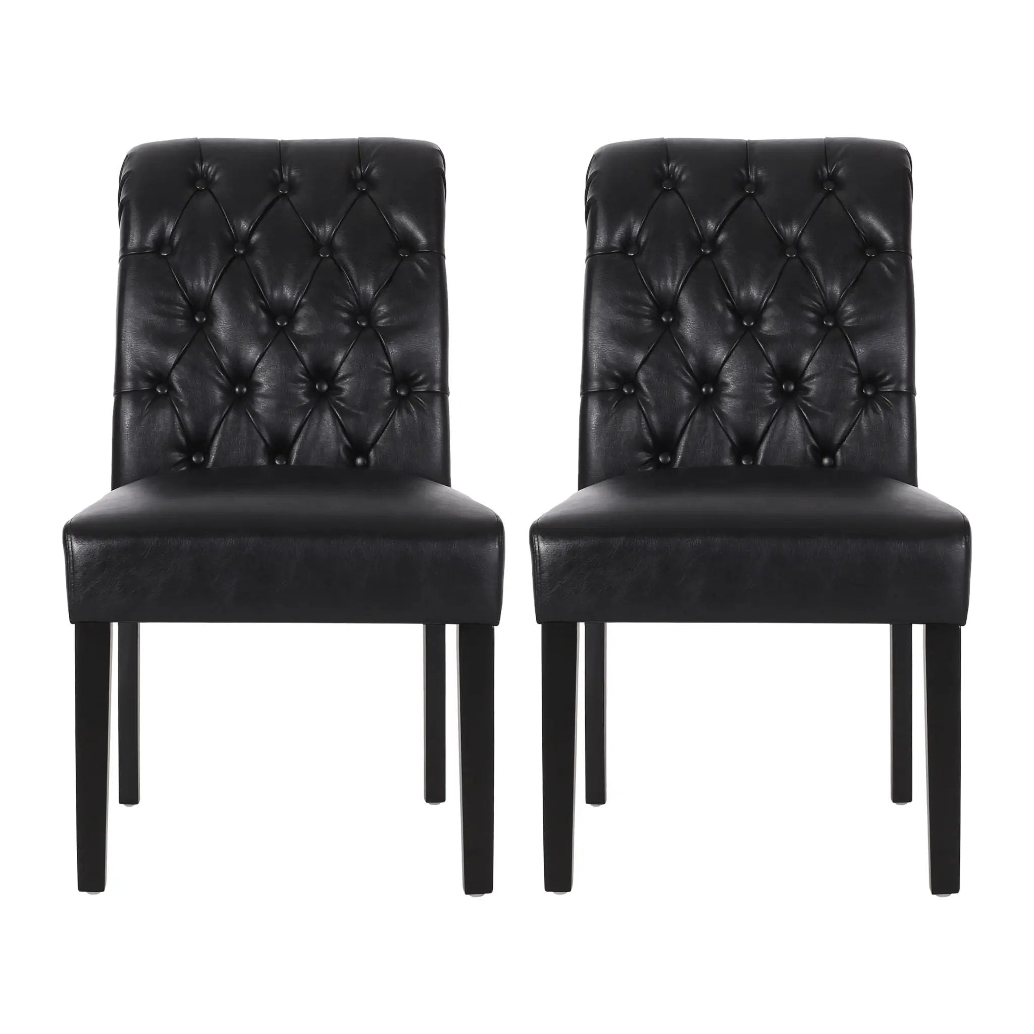 Broxton Tuft Dining Rolltop Chairs With Button Tufted Backrest (Set of 2) by HouseOfZazla