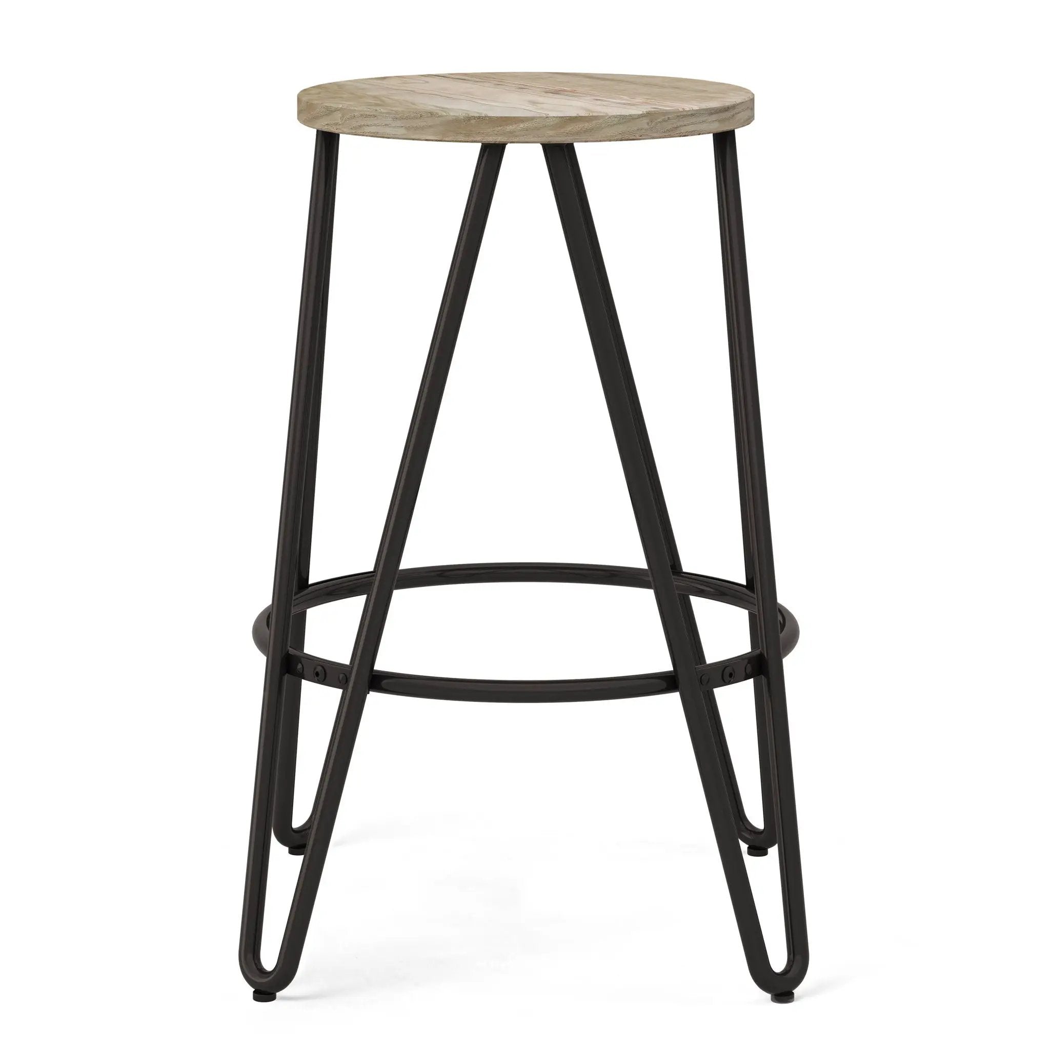 Simeon - Multifunctional Metal Stool With Wood Seat by HouseOfZazla