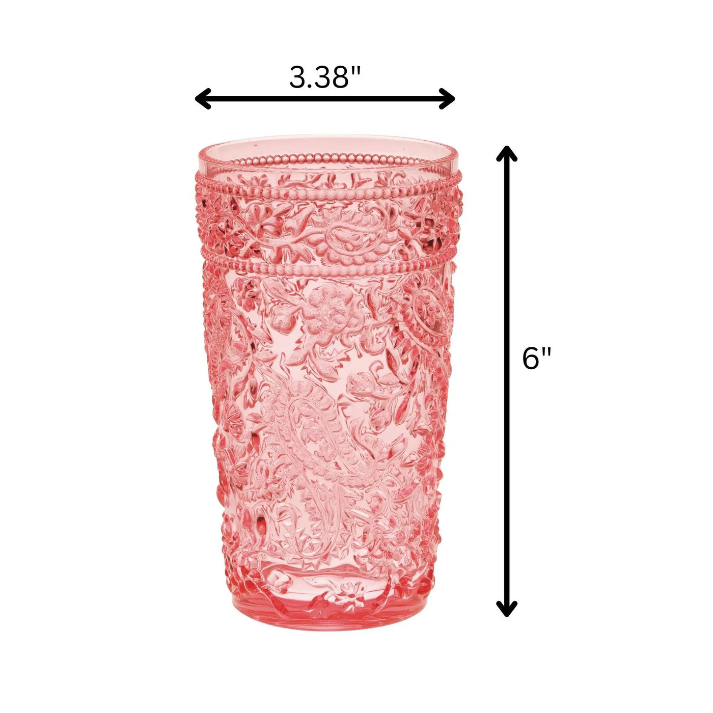 Paisley Style Acrylic Hi Ball Glasses (Set of 4) by HouseOfZazla