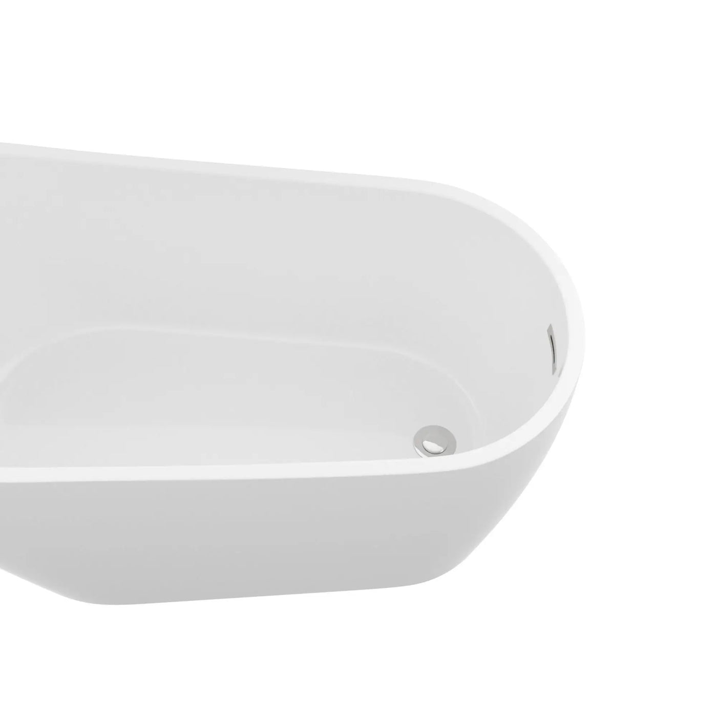 Contemporary Glossy Freestanding Bathtub With Overflow And Drain by HouseOfZazla
