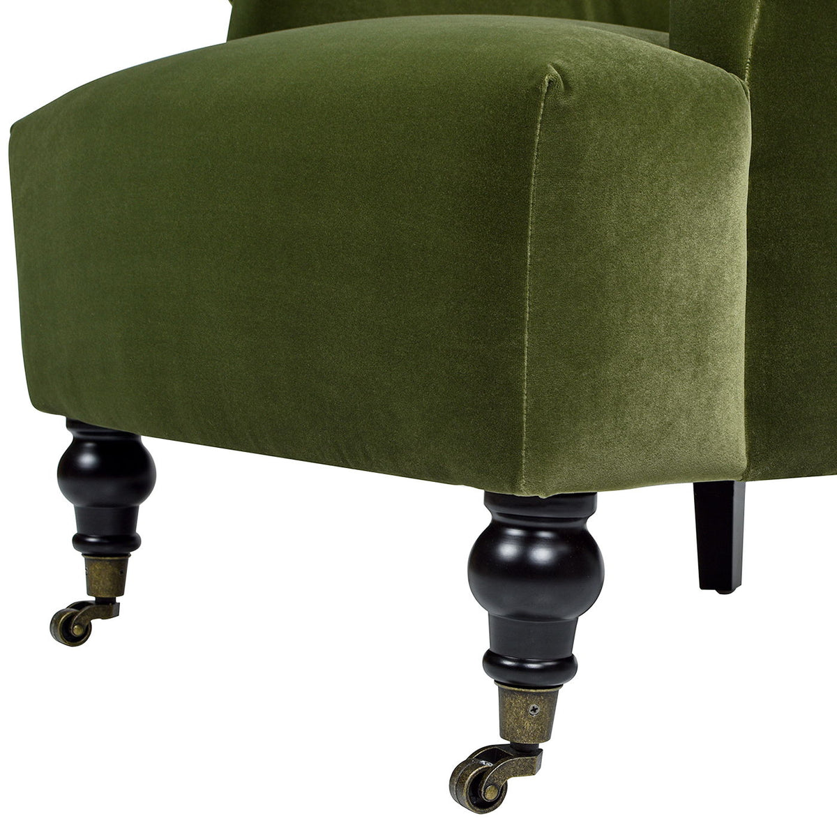 Pleated Sock Arm Accent Armchair with Supportive Seating - Green, photo 6 of 7
