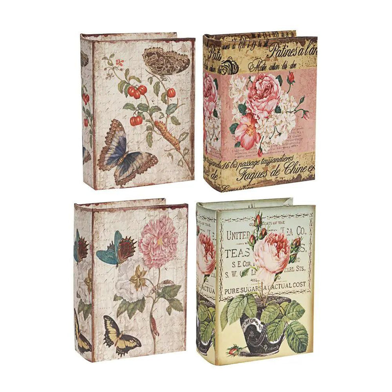 Book Boxes (Set of 4) - Multi by Unique Piece Furniture