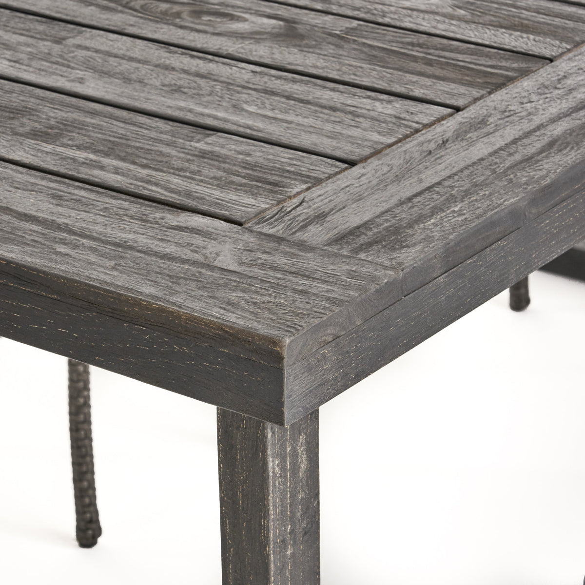2-Piece Solid Acacia Wood Outdoor Dining Set, photo 5 of 10