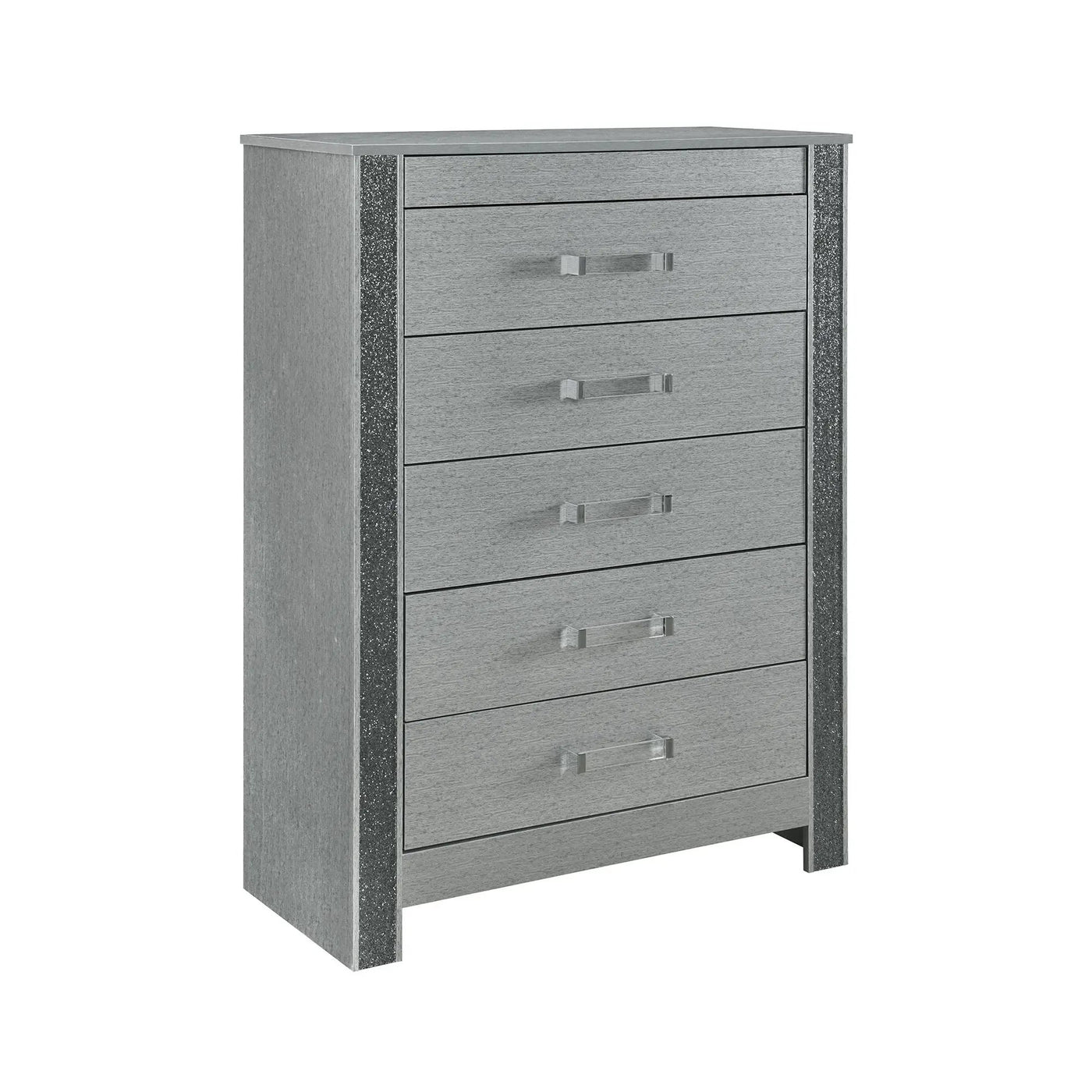Lorenzo - 5 Piece Bedroom Set With Glittered Detailing by HouseOfZazla