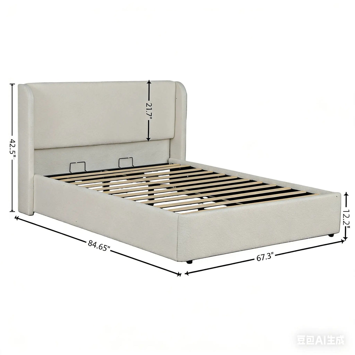 Upholstered Cloud Bed Frame With Headboard by Unique Piece Furniture