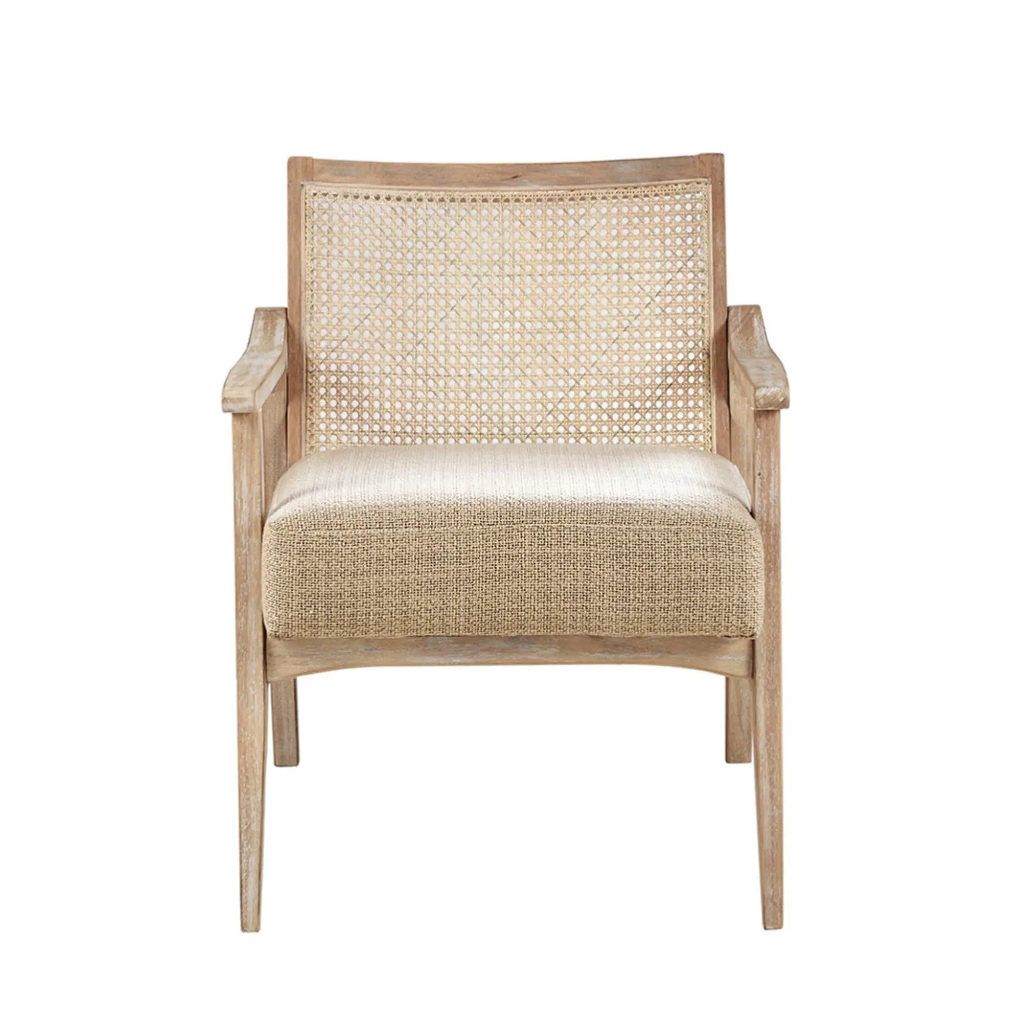Cane Back Upholstered Accent Chair by HouseOfZazla