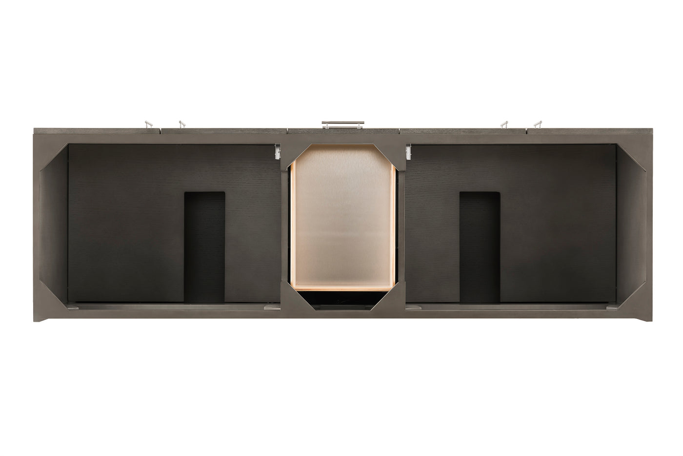 James Martin Metropolitan 72" Dual Mount Double Bathroom Vanity, Silver Oak by James Martin