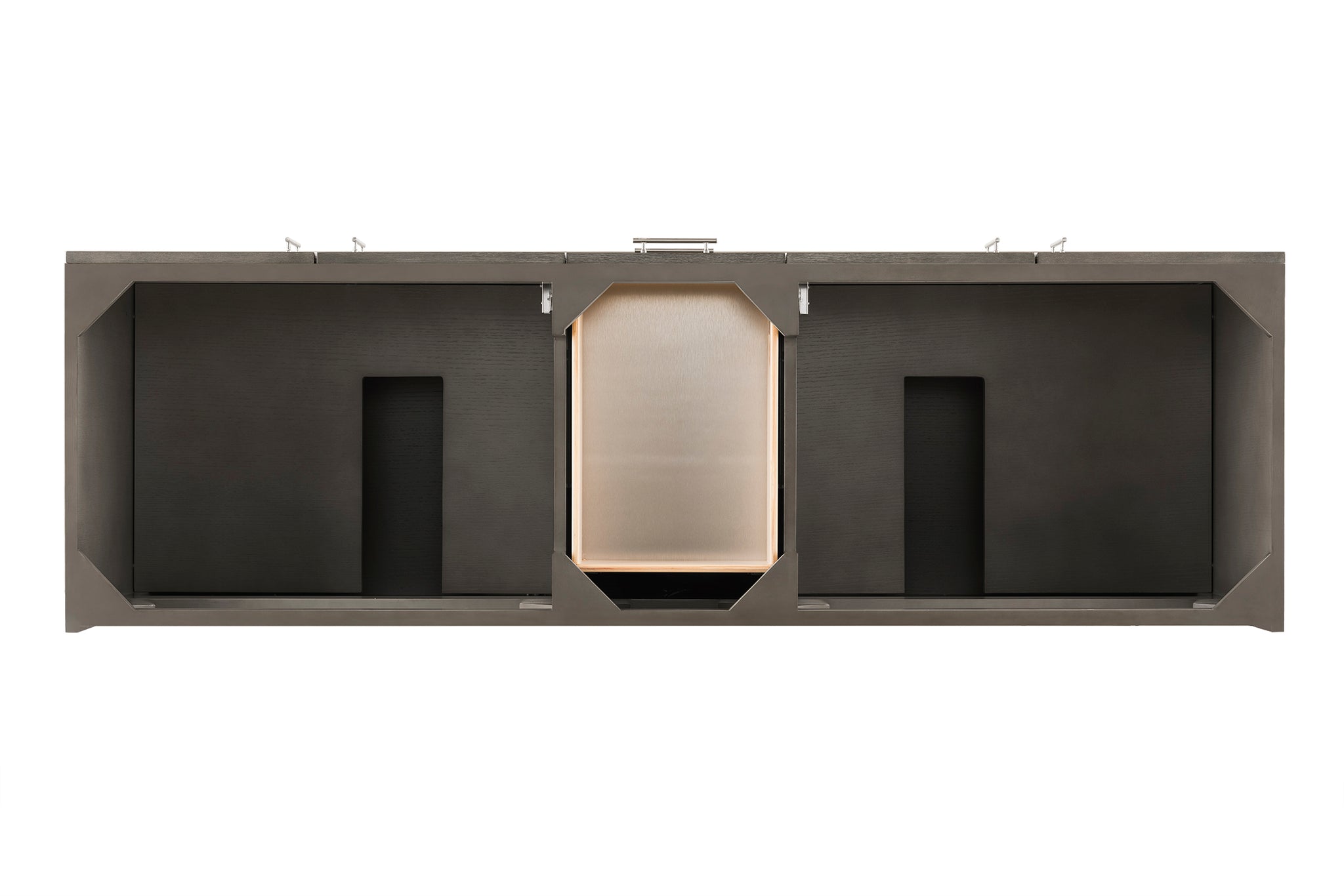 James Martin Metropolitan 72" Dual Mount Double Bathroom Vanity, Silver Oak by James Martin