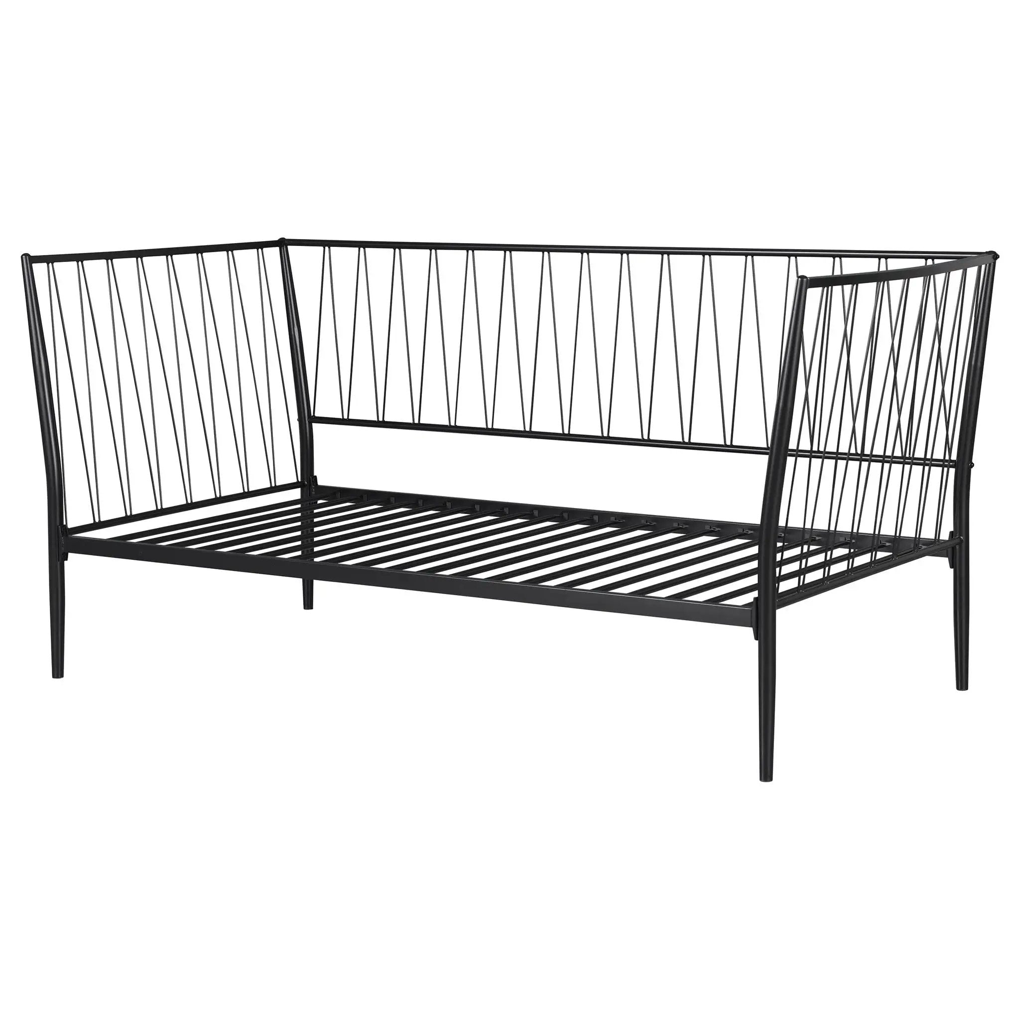 Richland Metal Twin Daybed Bed Frame Matte Black by Unique Piece Furniture