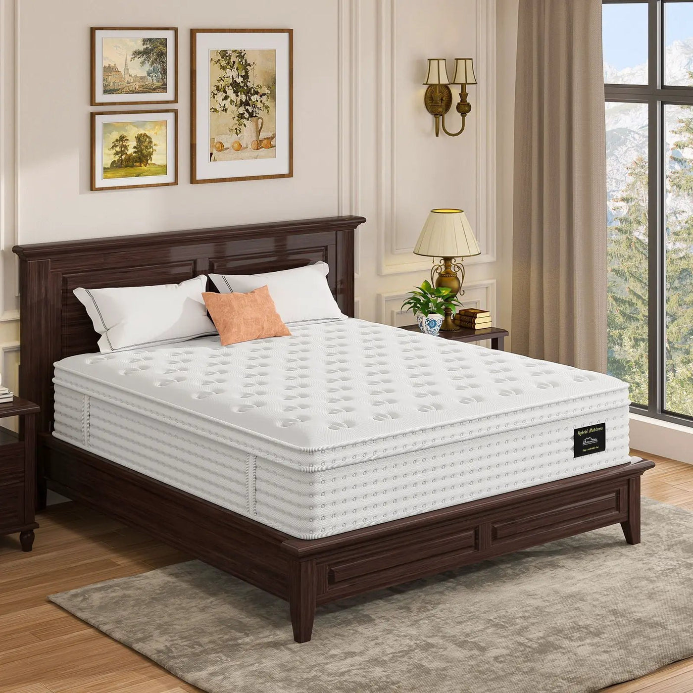 14" Hybrid Mattress with Memory Foam & Pocket Springs for Pressure Relief by HouseOfZazla