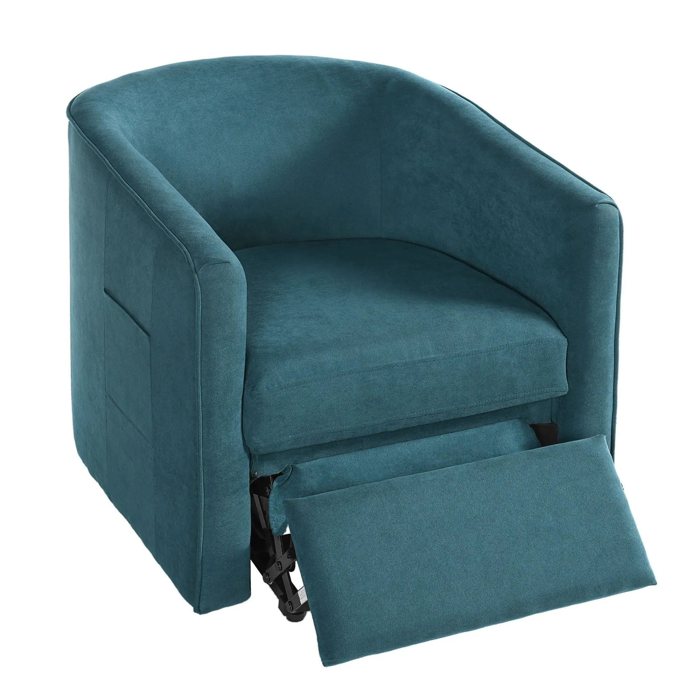 Power Lift Recliner Barrel Shape Reclining Chair With Footrest And Side Pocket by Unique Piece Furniture