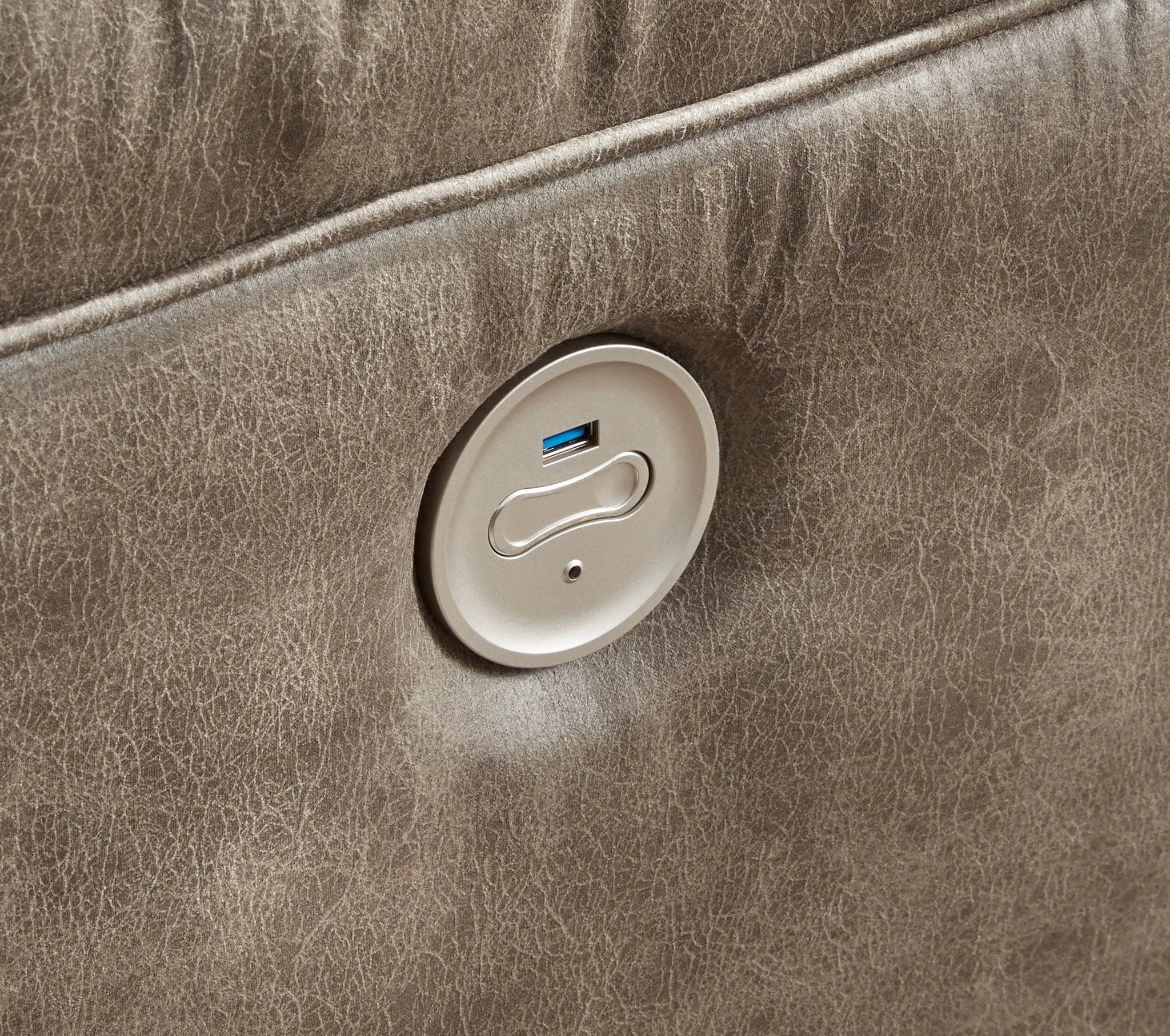 Ravenel - 3-Piece Power Reclining Sectional With Laf Power Reclining Loveseat With Console - Faux Leather - Fossil by Unique Piece Furniture