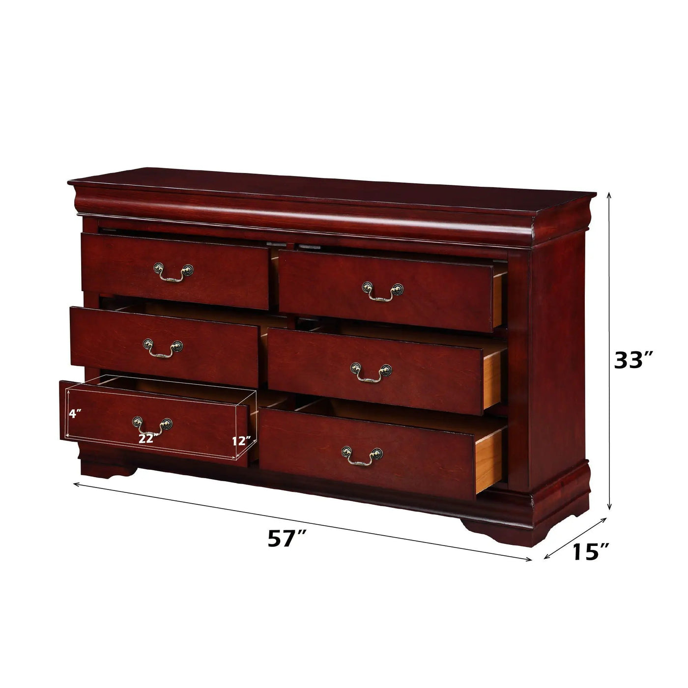 Louis Philippe - Bedroom Dresser, Sleek Design by HouseOfZazla