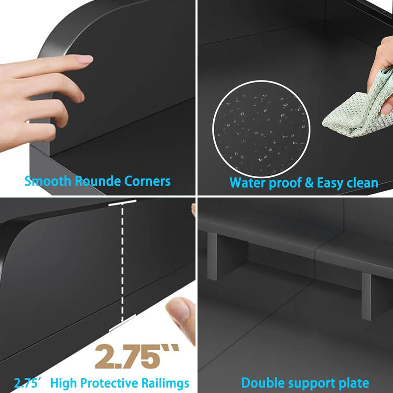 Washer Dryer Countertop with Non-slip Pads - Black by HouseOfZazla