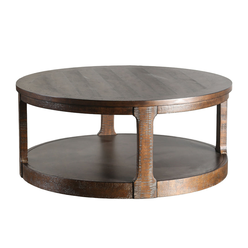 Transitional Espresso Coffee Table with Open Storage - Engineered Pine, photo 4 of 8